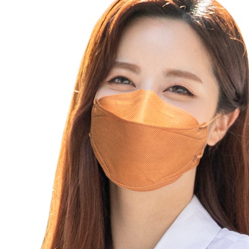에어에이드 비말차단 마스크 3D접이식 대형 성인용, 50개입, 1개, 브라운