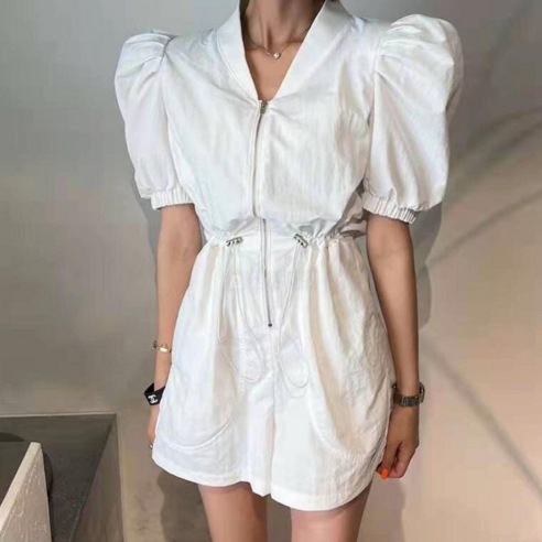 아노락 바람막이 허리 스트링 퍼프소매 집업 반팔 여성점프수트 Best Top5 아노락 바람막이 허리 스트링 퍼프소매 집업 반팔 여성점프수트 Best Top5