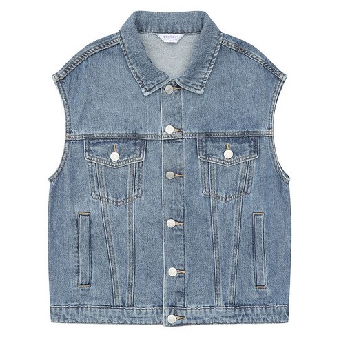 에꼴리에 여아 데님 카라 베스트 23A5156_BL