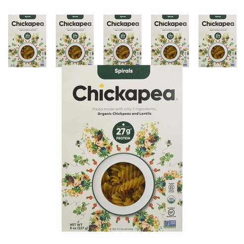 치카피아 칙피 & 렌틸 스파이럴 파스타, 227g, 6개