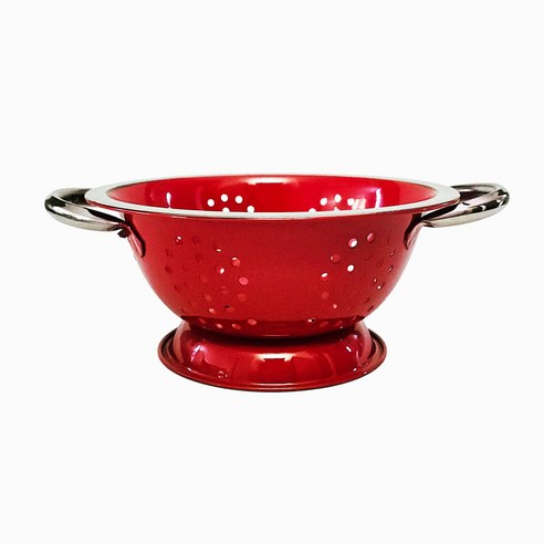 영국 빈티지 양손 콜랜더 소 18cm 채반 물빠짐, 1개, 레드