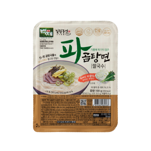 코스트코 판매 제품 백제 일월풍면 파곰탕면 쌀국수, 100g, 4개