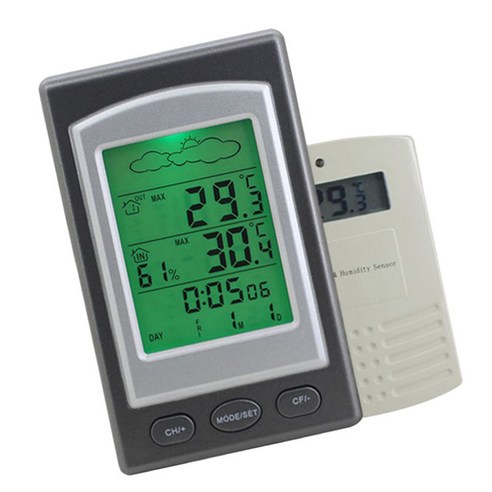 디지털 LCD 무선 실내/실외 온도계 및 습도 센서, 멀티, 설명, 설명
