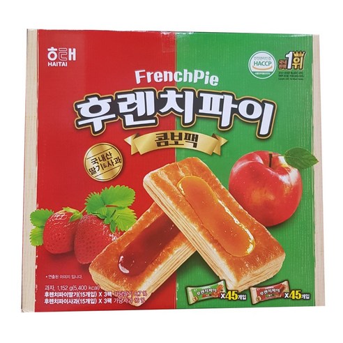 해태 후렌치 파이 콤보 과자 간식, 1.152kg, 1개