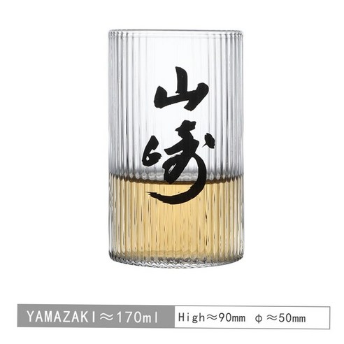 YAMAZAKI 야마자끼 수직라인 핸드메이드 크리스탈 위스키 글라스 170ml, 2개