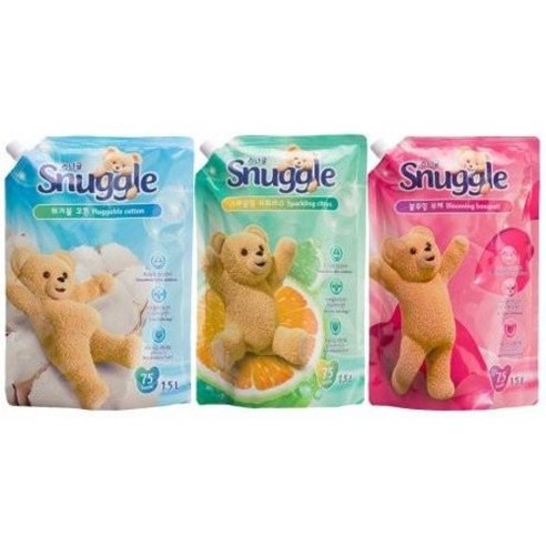 스너글 초고농축 섬유유언제 1.5L 3종, 스너글 섬유유연제 스파클링 시트러스 1.5L, 1개