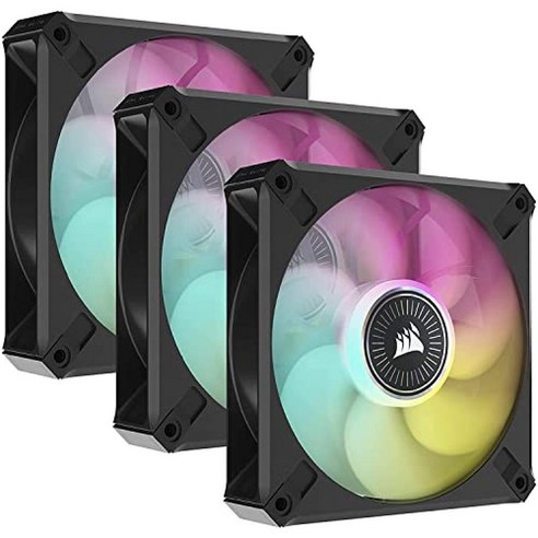 CORSAIR ML120 RGB ELITE AirGuide 포함 120mm 자기 부상 RGB 팬 3 팩 CO-9050112-WW (Lighting Node CORE 포함)