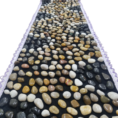 힐스텝 발 지압매트 지압판 천연 돌 자갈, 고밀도 대형 (40x150), 1개