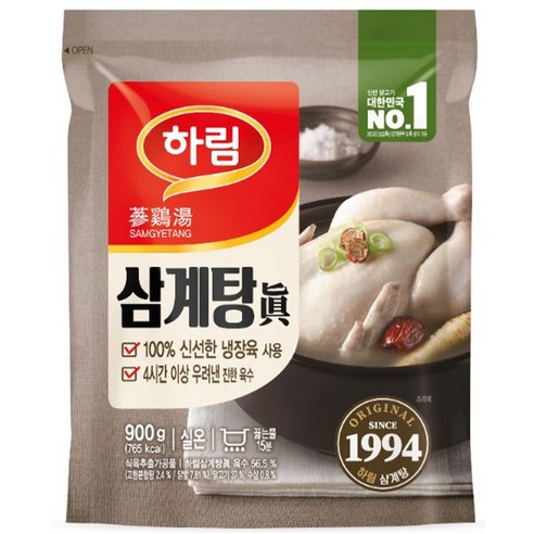 닭고기몰 하림 삼계탕진 고향 신선 상온 냉동 삼계탕, 900g, 2개 삼계탕키트