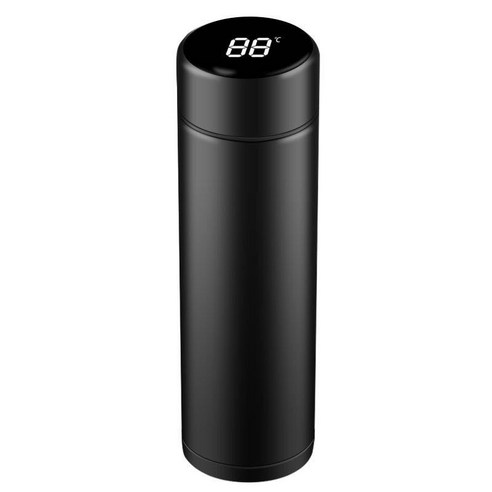 304 스테인리스강 보온컵 스마트 온도 측정 LED 터치 디스플레이 온도컵 선물 로고 가능, 검정색, 500ml