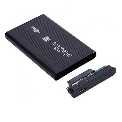 휴대용 외장 하드 ssd 외장형 USB 2.0 2.5 인치 SATA SSD HDD 인클로저 모바일 하드 디스크 드라이브 박스 게임 액세서리, 01 파란, 한개옵션1