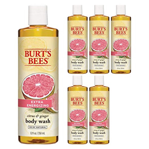 버츠비 바디 워시 엑스트라 에너자이징, Citrus & Ginger, 6개, 350ml