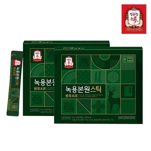 정관장 녹용본원스틱 30p + 쇼핑백, 300g, 2개