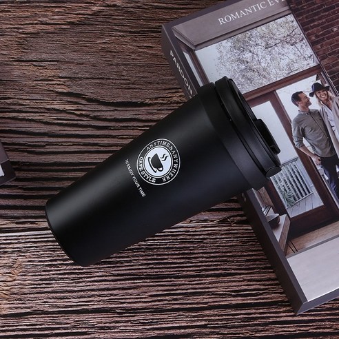 ZZJJC 아이디어 보온병 아이디어 텀블러 아웃도어 보온병, 재즈 블랙, 500ml
