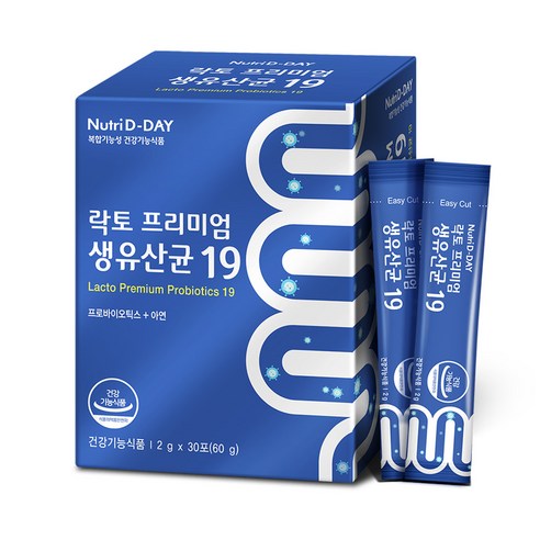 뉴트리디데이 락토 프리미엄 생유산균 19, 60g, 1개