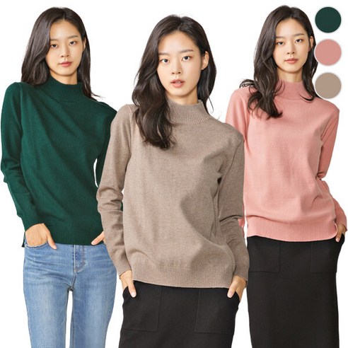 [체이스컬트] BASIC 반넥 SWETER/3Color