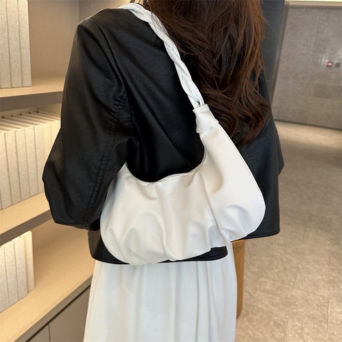 투니스 여성 스몰 플리츠 숄더백