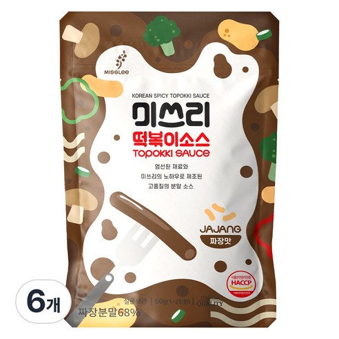 미쓰리 짜장떡볶이소스 50gx6개