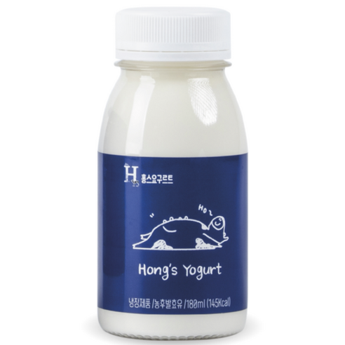 무항생제 인증 1등급 원유 제주 지헌목장 홍스요구르트 오리지널 180mL