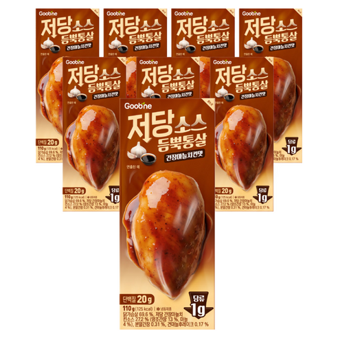 굽네 저당소스듬뿍통살 간장마늘치킨맛, 7개, 110g