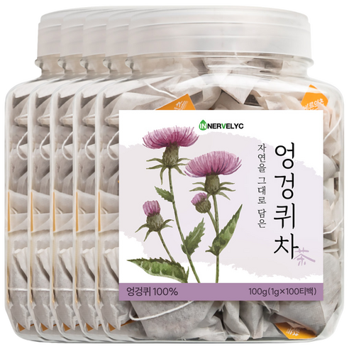 이너블릭 엉겅퀴차 1500만 티백 판매 돌파 PLA 친환경 필터, 1g, 100개입, 5개