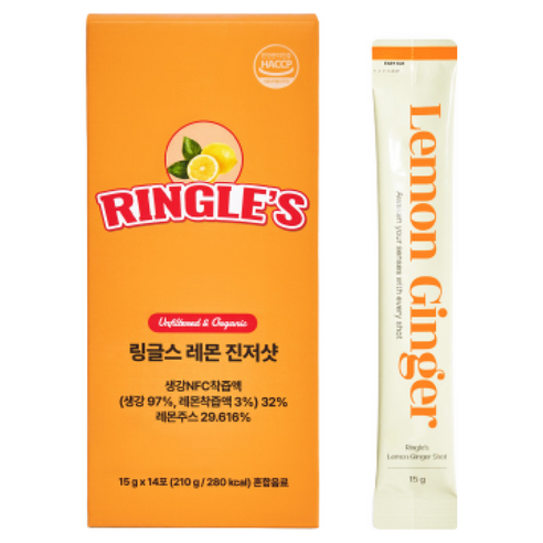링글스 레몬 진저샷, 84개, 15ml