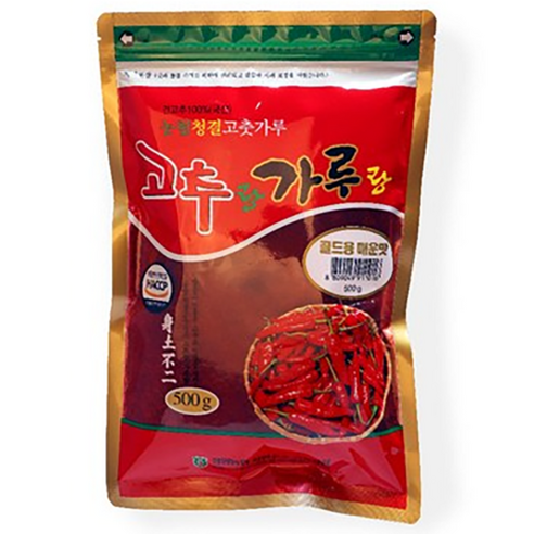정품 청양농협 청양고추가루 25년 햇 고춧가루 골드용 매운맛, 500g, 1개
