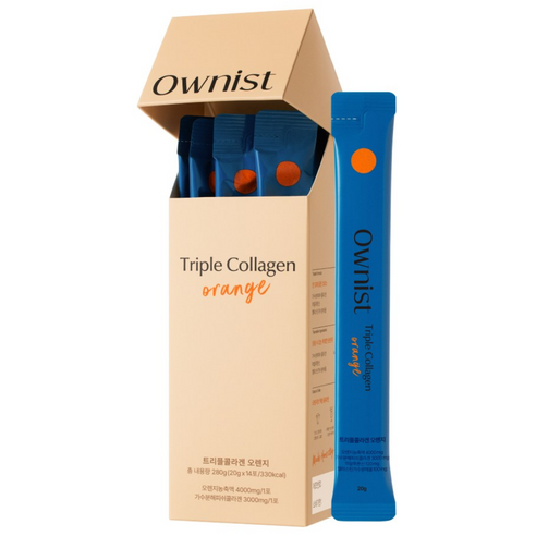 푸석한 피부, 이제 안녕! 오렌지 한 포로 되찾는 탱탱함의 비밀 오니스트콜라겐