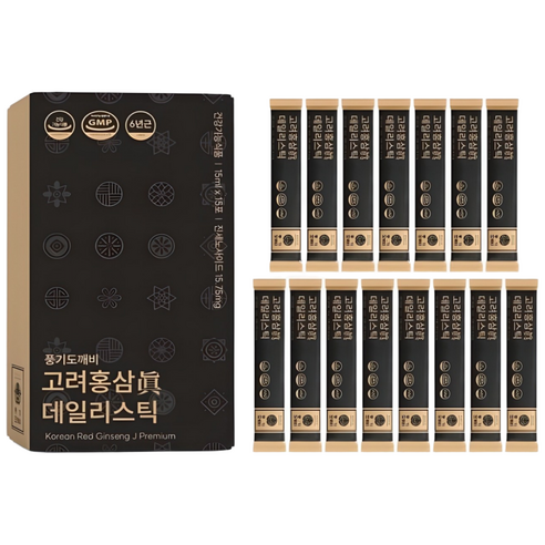 풍기도깨비 고려홍삼진 6년근 데일리스틱, 15ml, 120개