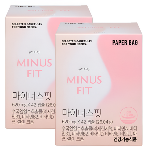 페이퍼백 마이너스핏 4주분, 2박스, 42정