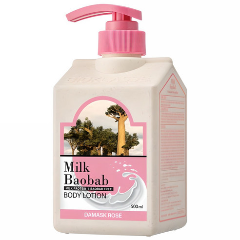 밀크바오밥 바디로션 다마스크로즈향, 500ml, 1개