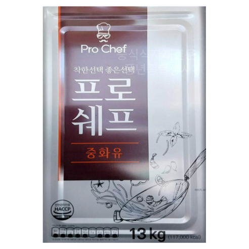 프로쉐프 중화유 라드 97% 13kg 중화돈지 중식 라드유 돼지기름