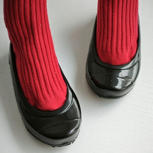 여름 고무신 세트 깔창 빨강 양말 포함 구성 검정 까망 아기 아동 주니어 키즈 성인 공용