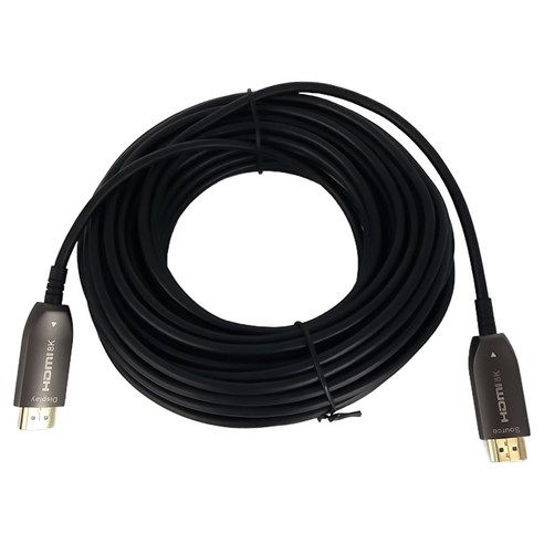 HDMI 2.1 8K 60Hz AOC 하이브리드 광 케이블 48Gbps HDR eARC CL3 3D Vision 모니터 영상 비디오 CCTV 케이블, 25m, 1개