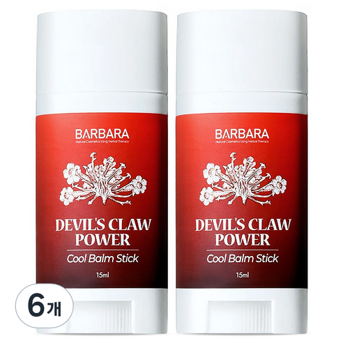 바르바라 악마의발톱 파워 리커버리 쿨밤 스틱, 6개, 15ml
