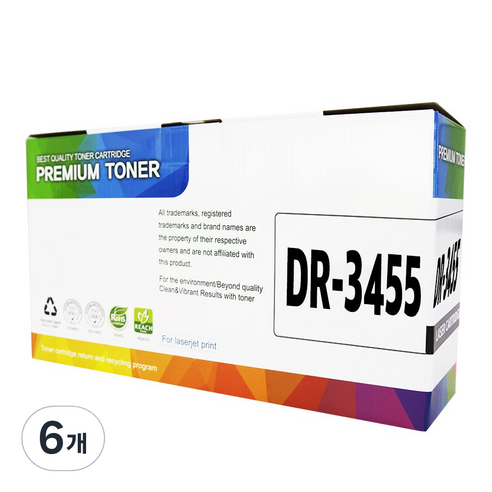 브라더 TN-3448 3478 3498 호환토너 HL-L5000DN L5100DN L6400DW L6900DW, DR-3455 드럼, 6개, 검정