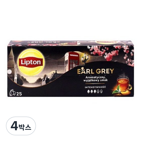 회사 총무 서무 립톤 얼그레이 티백, 25개입, 4박스