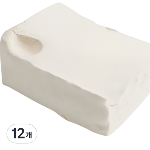 숲인더시티 공예 유점토 소프트 500g, 하이 화이트 클레이, 12개