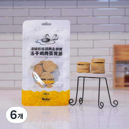 네쿠 반려동물 동결건조 간식 노른자 치킨, 닭고기+노른자, 19g, 6개