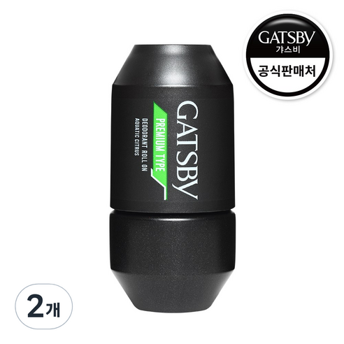 갸스비 프리미엄 타입 데오도란트 롤 온 아쿠아틱 시트러스, 60ml, 2개