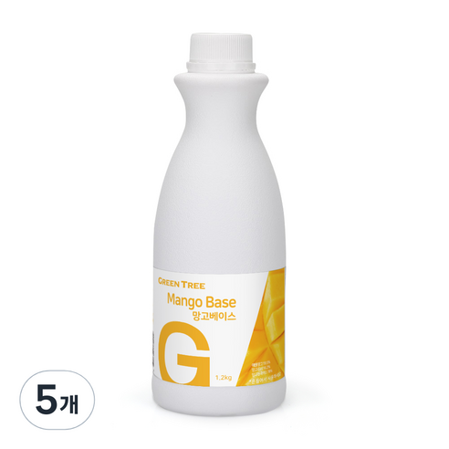 그린트리 망고 에이드 베이스 1.2kg, 5개