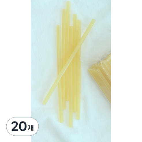 7mm 국산 강력 글루건 심 스틱 황색 노란색, 20개