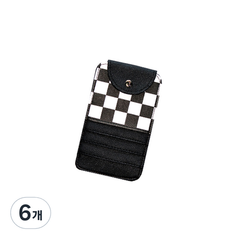 자동차 차량용 유니온잭 썬바이져 카드수납포켓 / 선바이저수납, 체크무늬, 6개