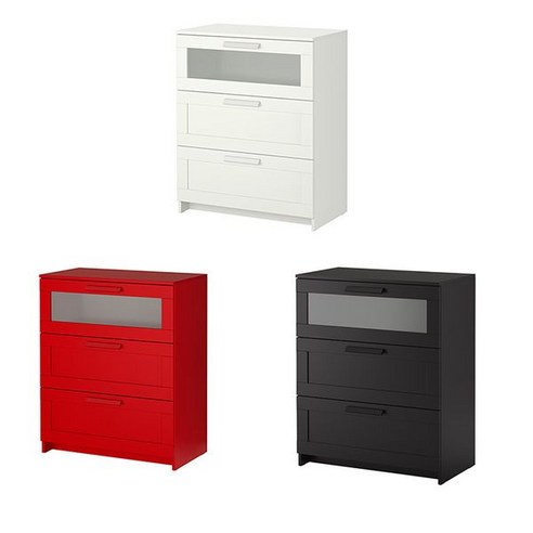 이케아 [이케아] IKEA BRIMNES 3단 서랍장, 화이트
