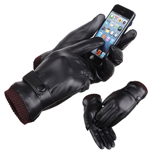 남성용 스마트폰 터치 방한 장갑