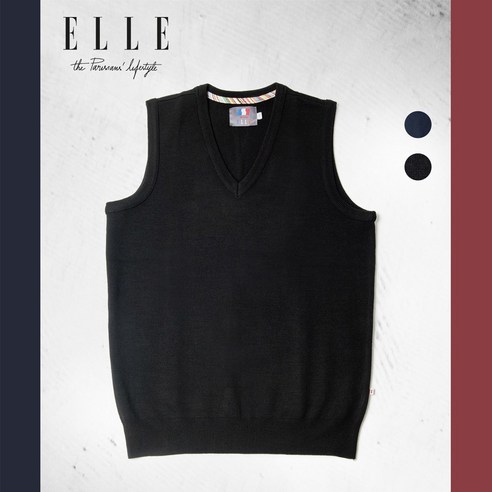세련되고 편안한 ELLESCHOOL ELLE 니트 조끼로 모든 행사에 스타일을 더하세요.