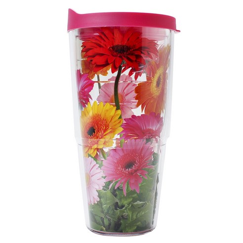 터비스 킵 드링크 핫 & 콜드 텀블러, Gerbera Daisies, 710ml