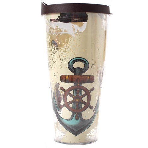 터비스 킵 드링크 핫 & 콜드 텀블러, Nautical Anchor, 710ml