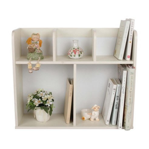 [홈퍼니] 심플 60cm 2단 세칸형 책꽂이, 워시옹이