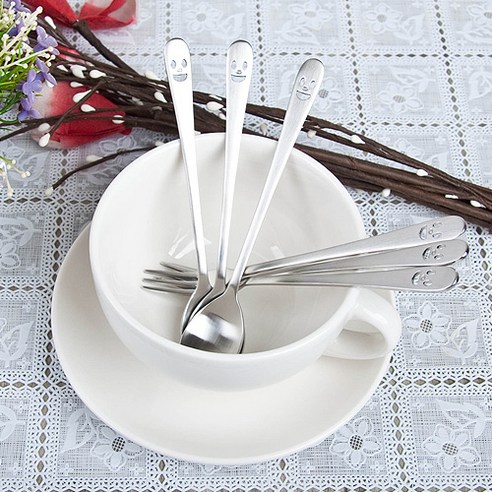 스마일 티스푼 or 티포크, 5개